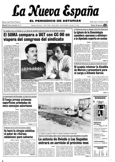 Portada Viernes 17 de  de 1989