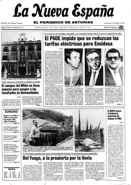 Portada Jueves 23 de  de 1989