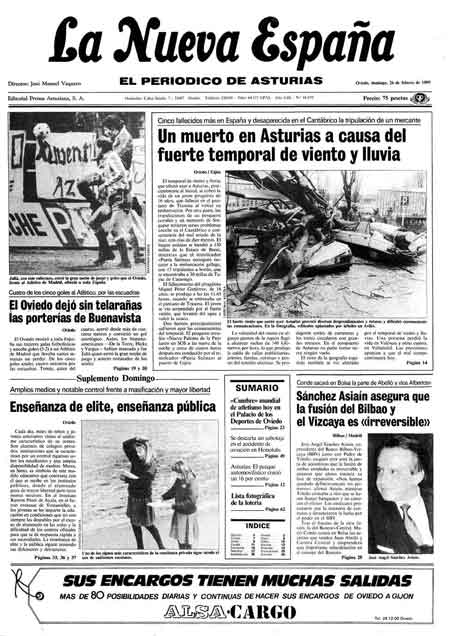 Portada Domingo 26 de  de 1989