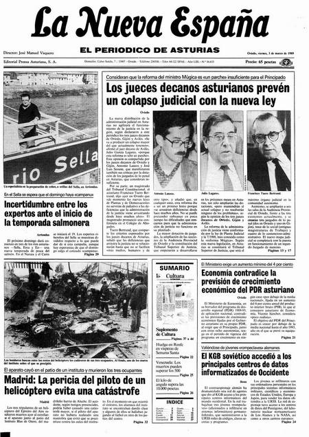 Portada Viernes 3 de  de 1989