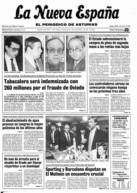 Portada Sábado 4 de  de 1989