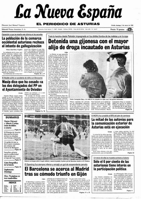 Portada Domingo 5 de  de 1989