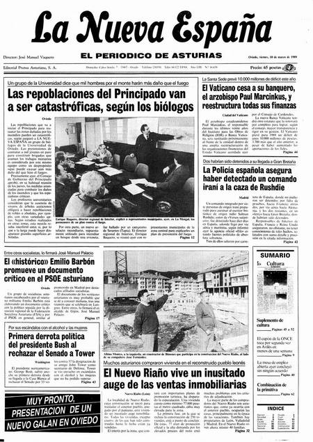 Portada Viernes 10 de  de 1989
