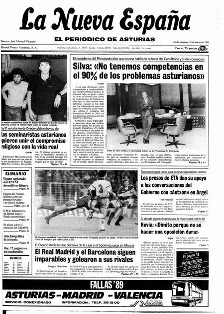 Portada Domingo 12 de  de 1989