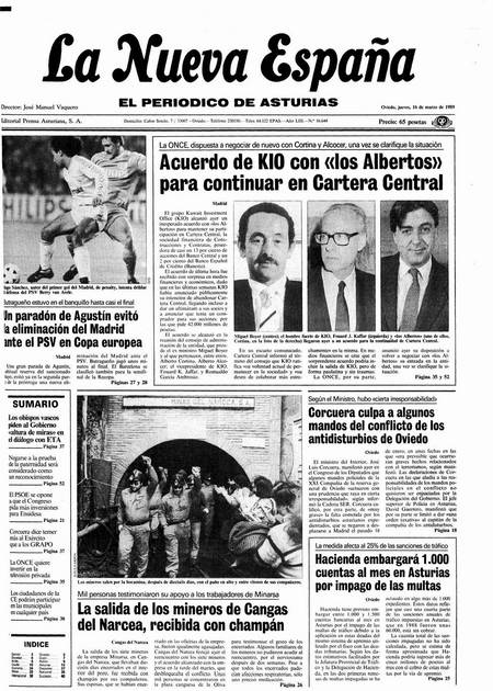 Portada Jueves 16 de  de 1989