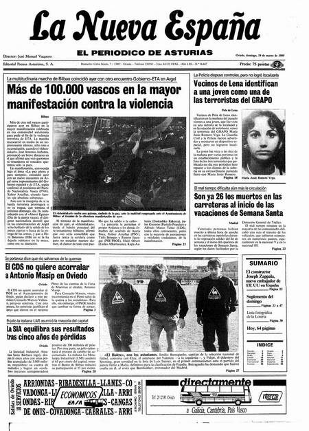 Portada Domingo 19 de  de 1989