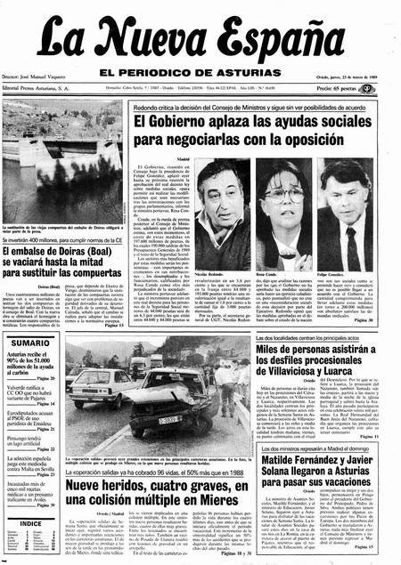 Portada Jueves 23 de  de 1989