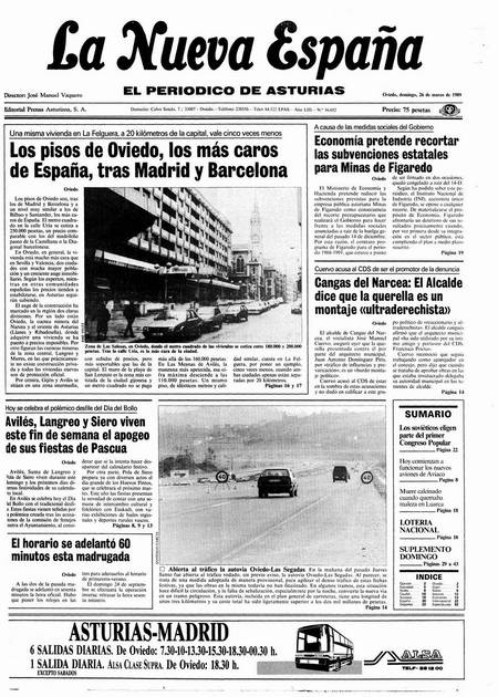 Portada Domingo 26 de  de 1989