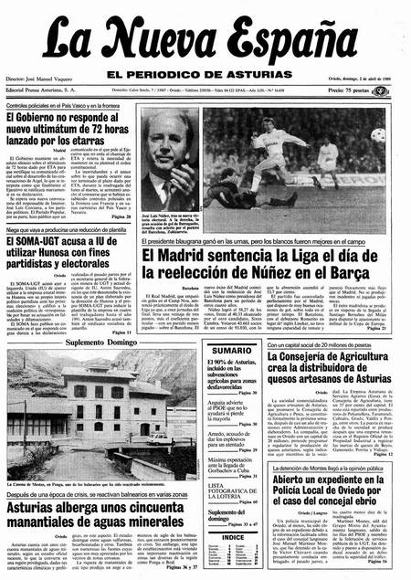 Portada Domingo 2 de  de 1989