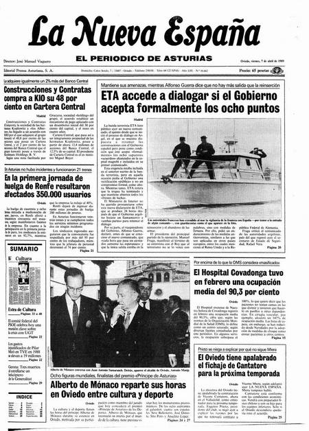 Portada Viernes 7 de  de 1989