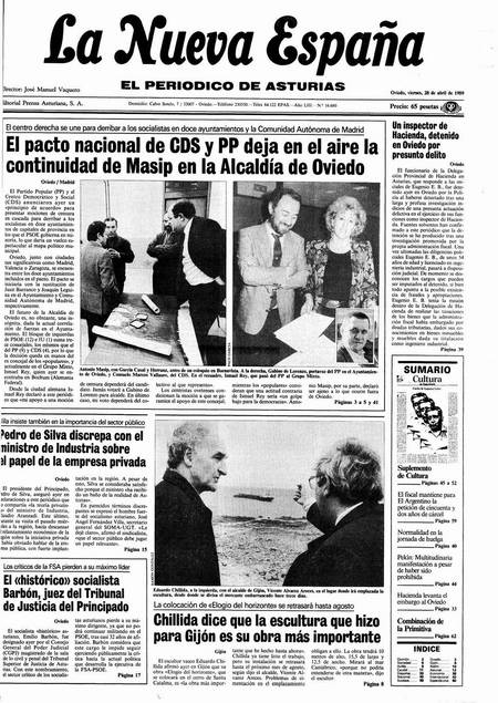 Portada Viernes 28 de  de 1989