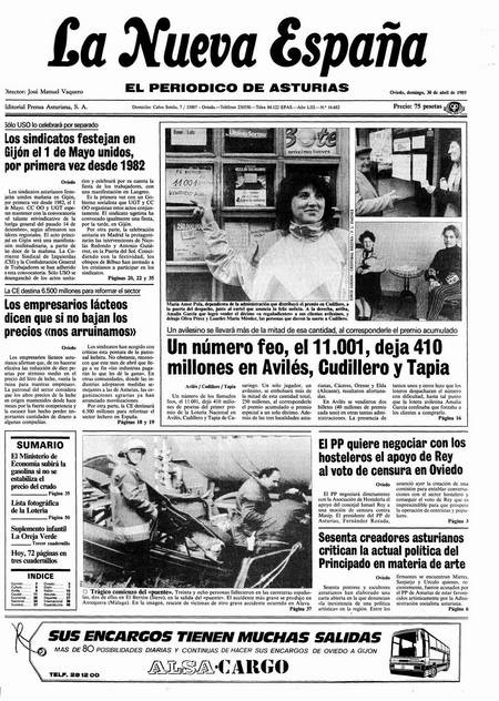 Portada Domingo 30 de  de 1989