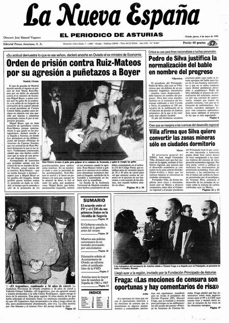 Portada Jueves 4 de  de 1989