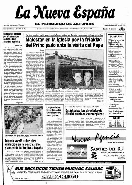 Portada Domingo 14 de  de 1989