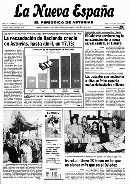 Portada Viernes 26 de  de 1989