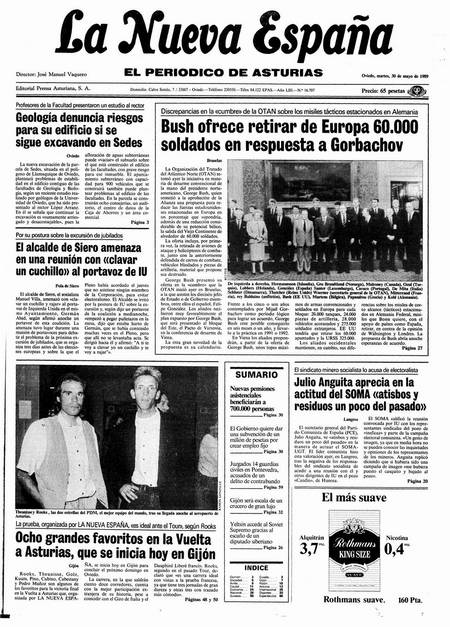Portada Martes 30 de  de 1989