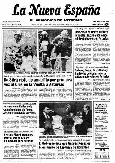 Portada Sábado 3 de  de 1989
