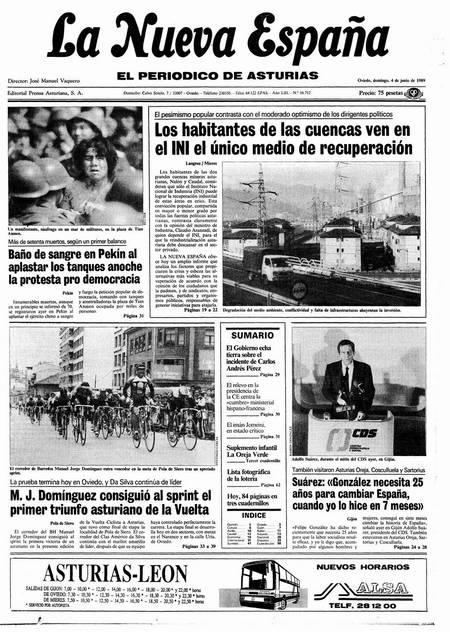 Portada Domingo 4 de  de 1989
