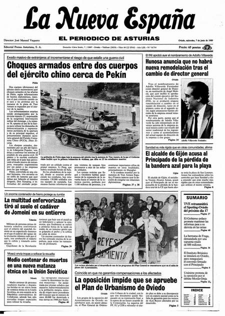 Portada Miércoles 7 de  de 1989
