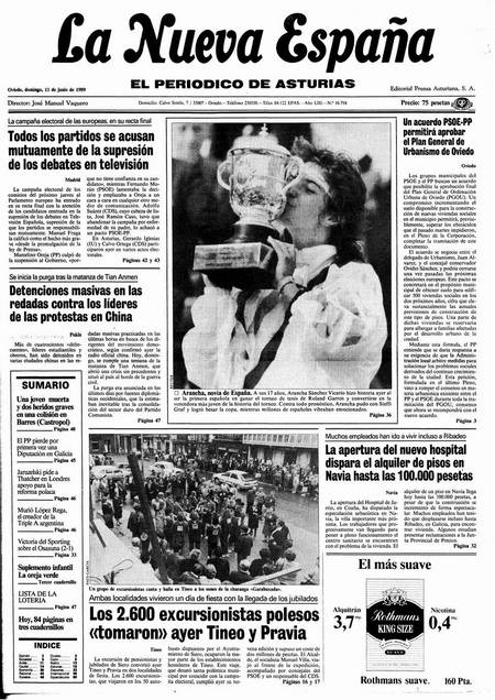 Portada Domingo 11 de  de 1989