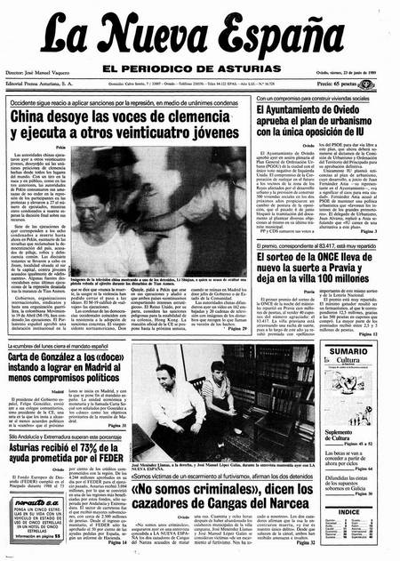 Portada Viernes 23 de  de 1989