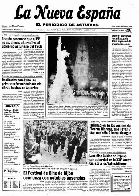 Portada Sábado 24 de  de 1989