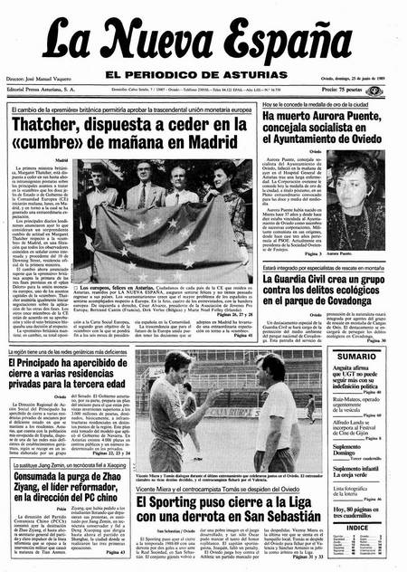 Portada Domingo 25 de  de 1989