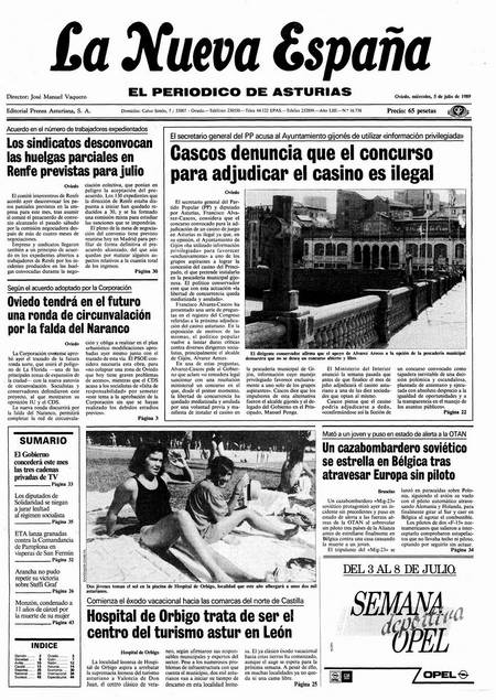 Portada Miércoles 5 de  de 1989