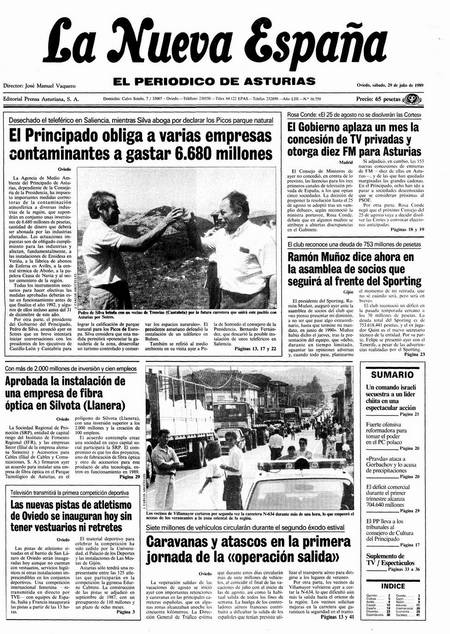 Portada Sábado 29 de  de 1989