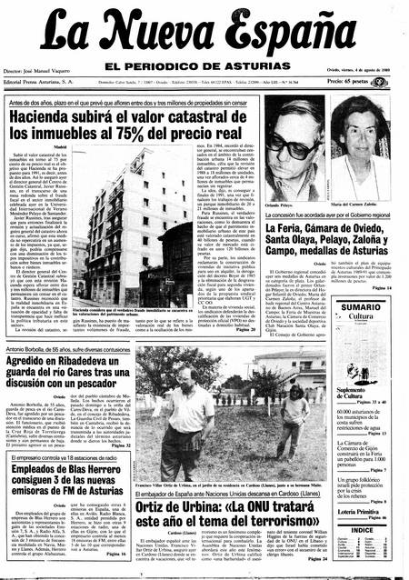 Portada Viernes 4 de  de 1989