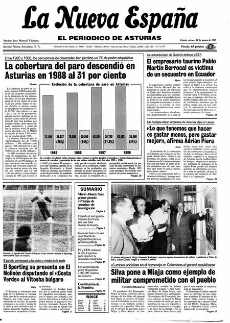 Portada Viernes 11 de  de 1989