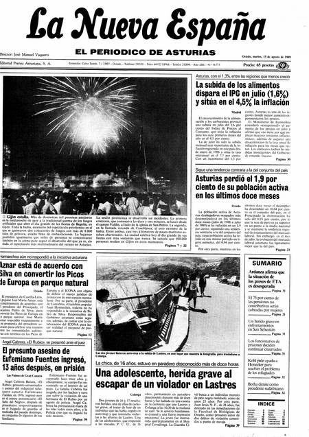 Portada Martes 15 de  de 1989