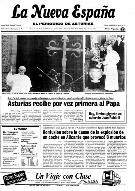 Portada Domingo 20 de  de 1989