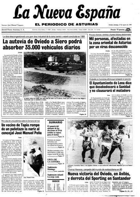 Portada Domingo 27 de  de 1989