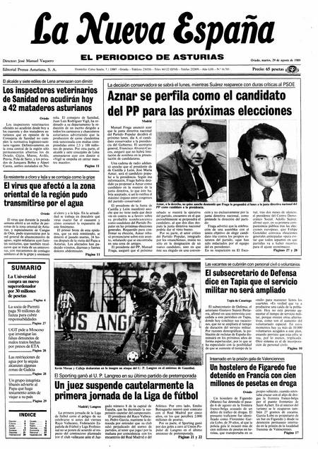 Portada Martes 29 de  de 1989