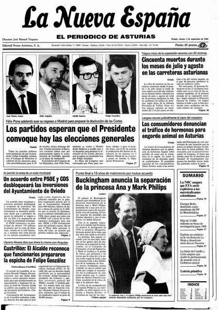 Portada Viernes 1 de  de 1989