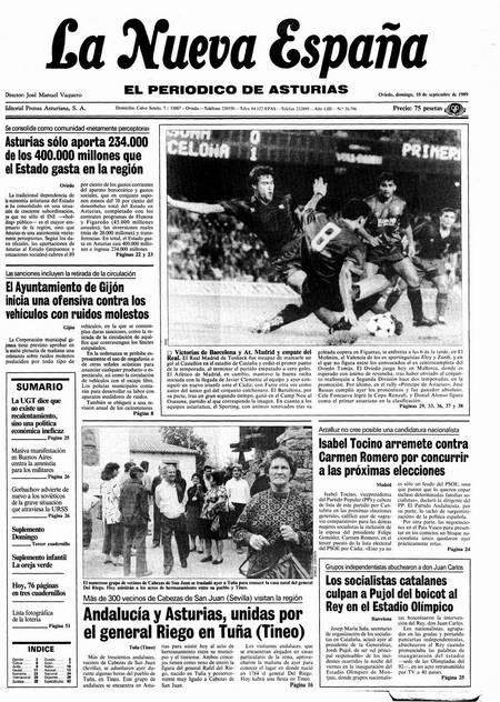 Portada Domingo 10 de  de 1989