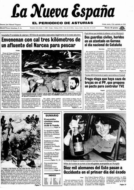 Portada Martes 12 de  de 1989