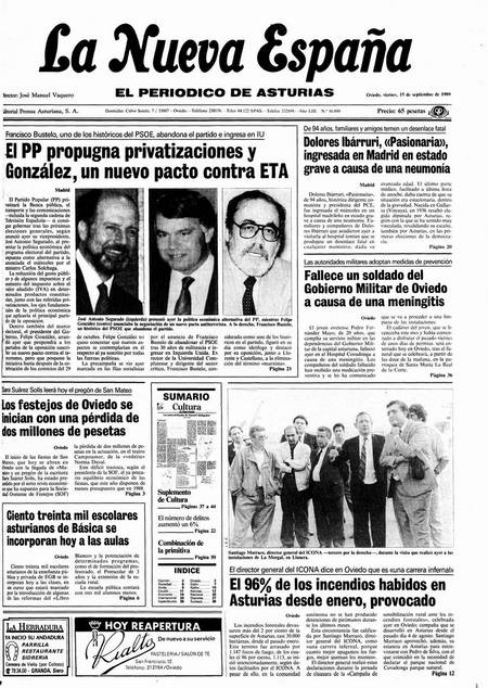 Portada Viernes 15 de  de 1989