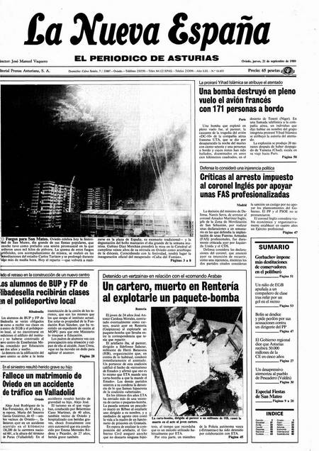 Portada Jueves 21 de  de 1989