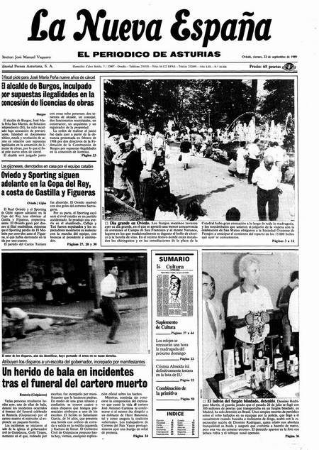 Portada Viernes 22 de  de 1989