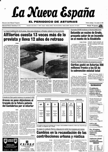Portada Domingo 1 de Octubre de 1989