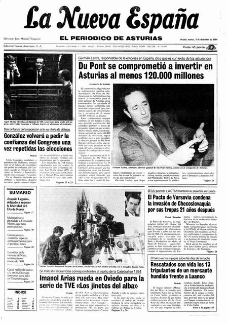 Portada Martes 5 de Diciembre de 1989