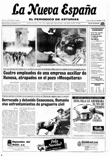 Portada Sábado 23 de Diciembre de 1989