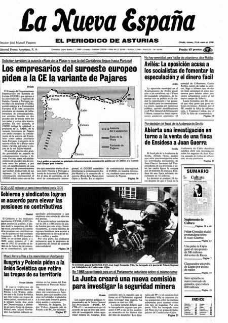Portada Viernes 19 de  de 1990