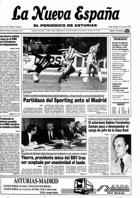 Portada Domingo 21 de  de 1990
