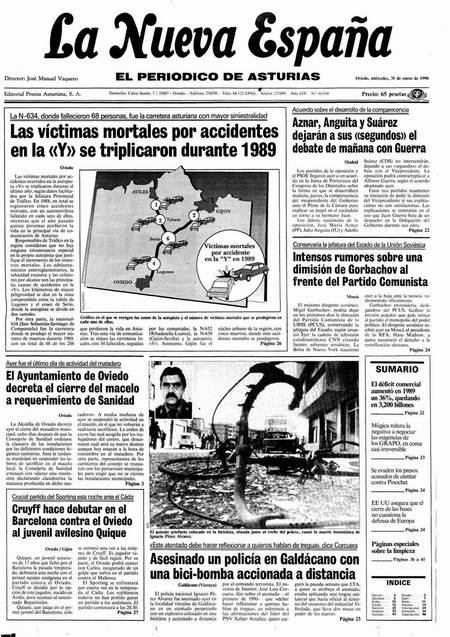 Portada Miércoles 31 de  de 1990