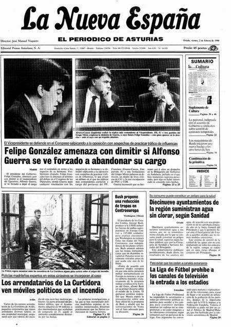 Portada Viernes 2 de  de 1990