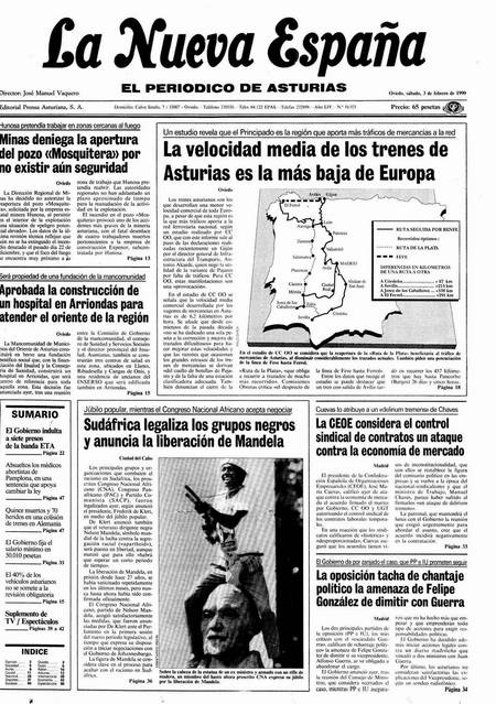 Portada Sábado 3 de  de 1990