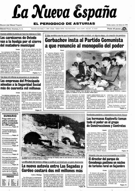 Portada Martes 6 de  de 1990